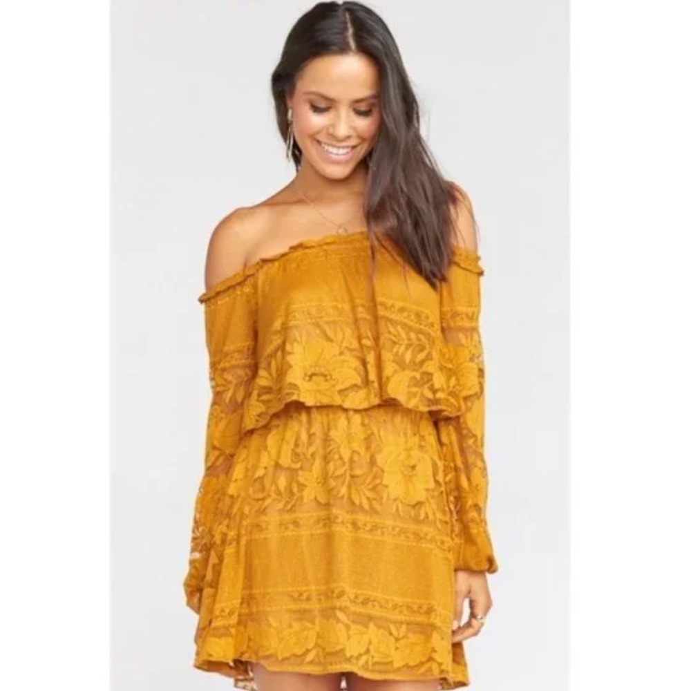 Show Me Your Mumu Off the Shoulder Lace Mini Dress - Reasonable Offers Accepted